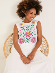 Fliss Ivory Embroidered Cami