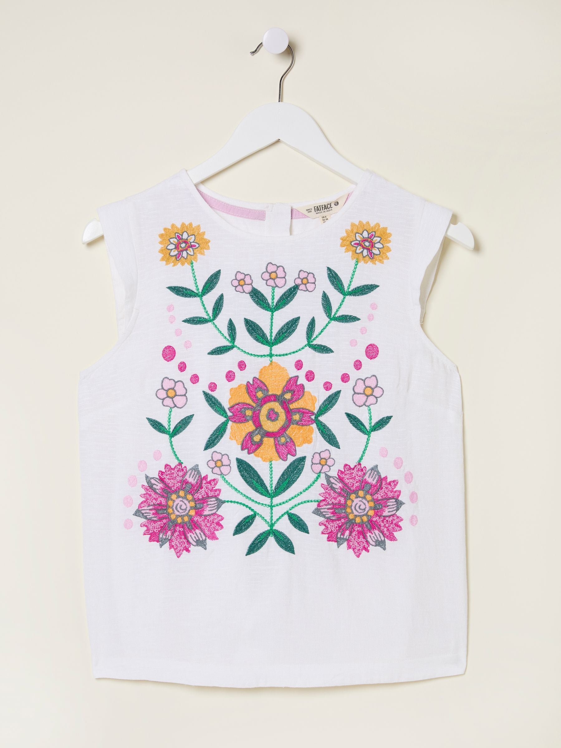 Fliss Ivory Embroidered Cami