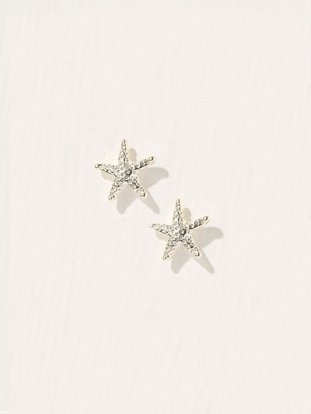 Silver Tone Starfish Stud Earrings