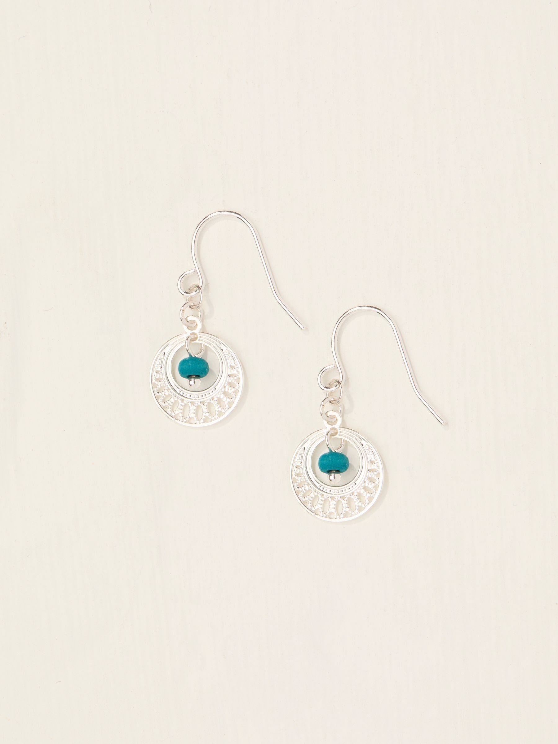Silver Tone Filagree Drop Earrings