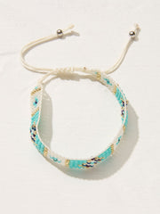 Turquoise Blue Woven Bracelet