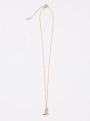 Gold Tone Cowboy Boot Pendant Necklace