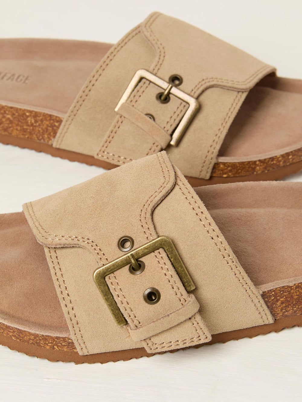 Mylor Stone Buckle Suede Footbed