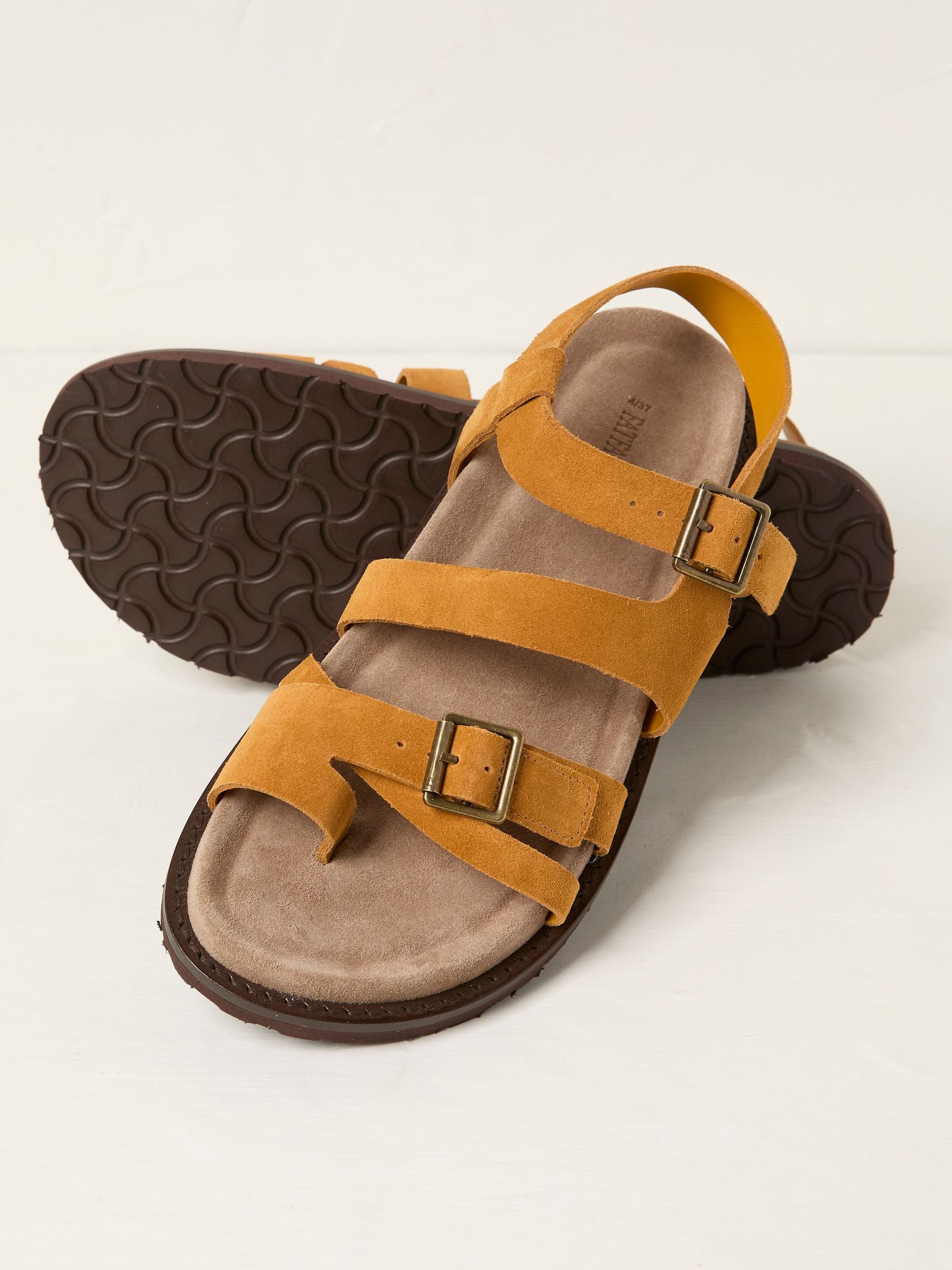 Ochre Yellow Toe Post Sandal