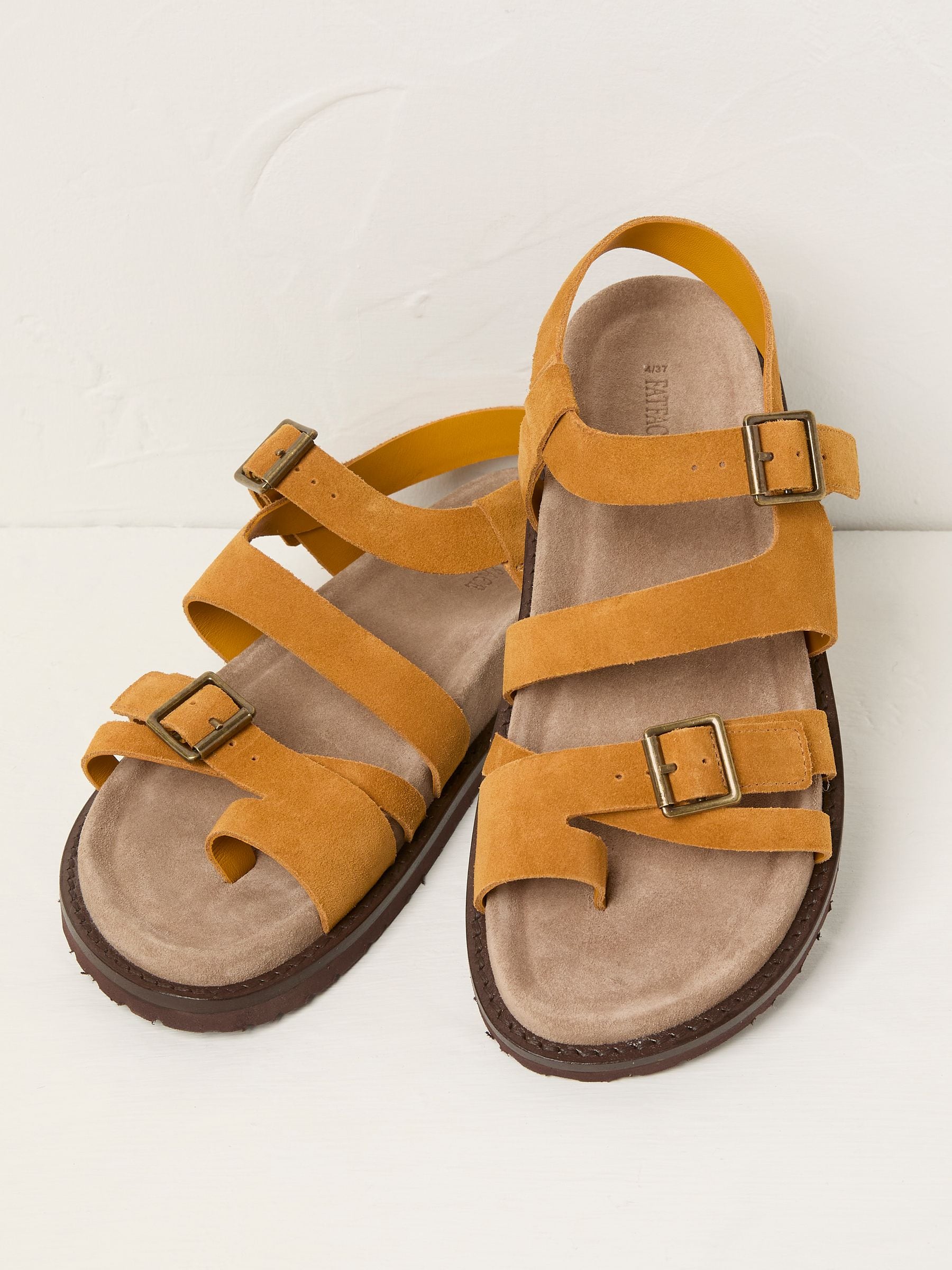 Ochre Yellow Toe Post Sandal