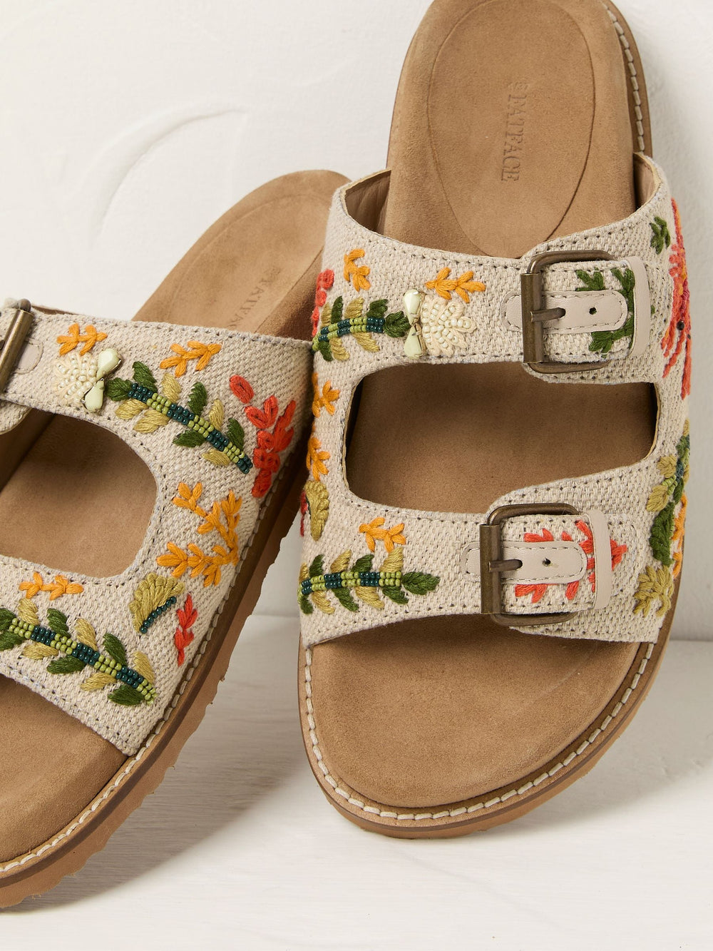 Ivory Lobster Embroidered Meldon Sandal