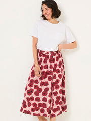 Millie Multi Poppies Midi Skirt