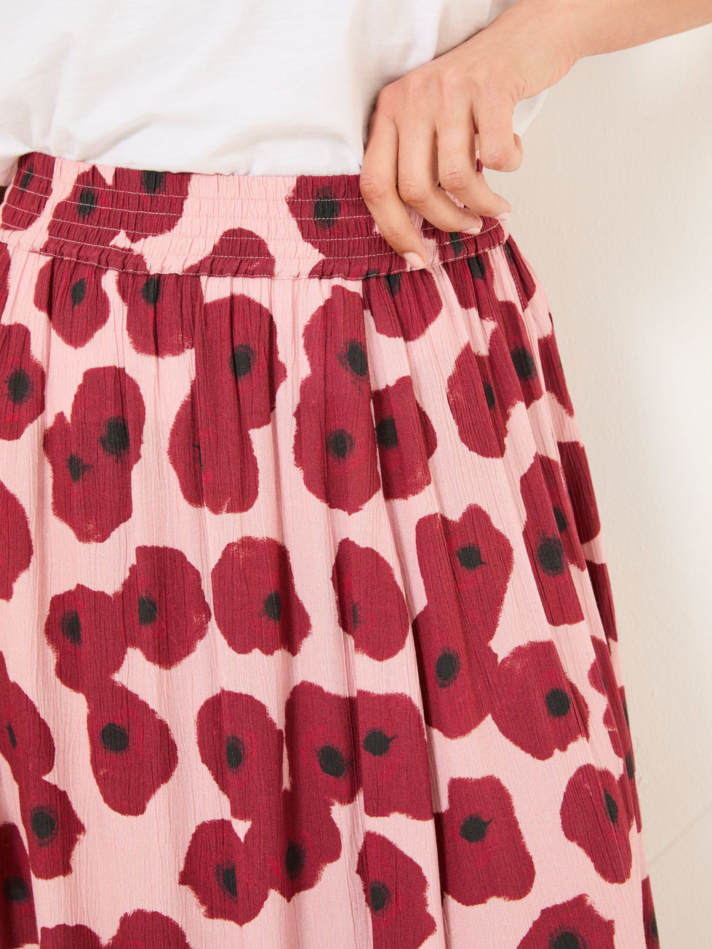 Millie Multi Poppies Midi Skirt