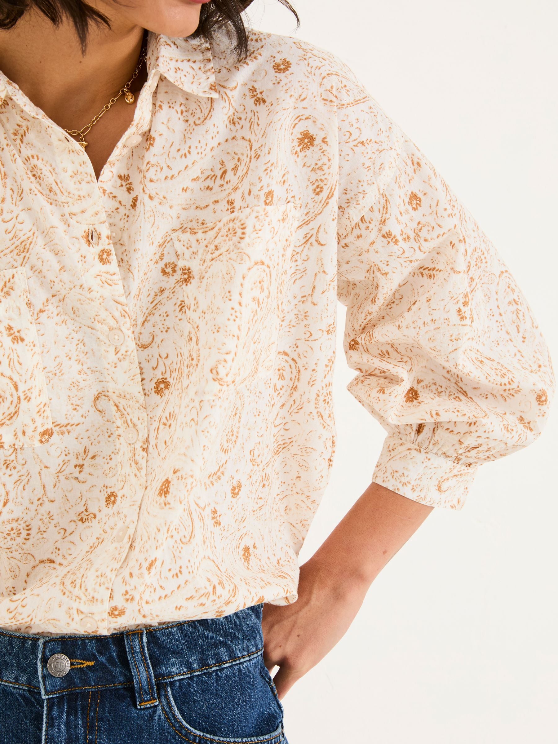 Whitney Ivory Paisley Shirt