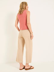Hove Stone Wide Leg Crop Jeans