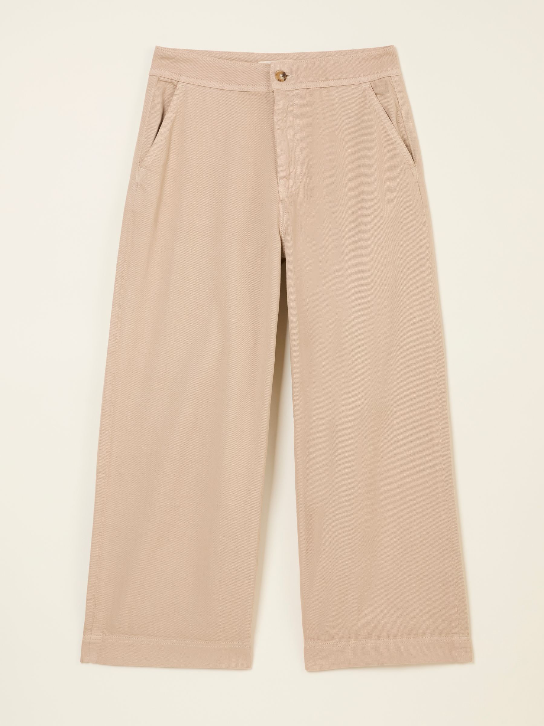 Hove Stone Wide Leg Crop Jeans