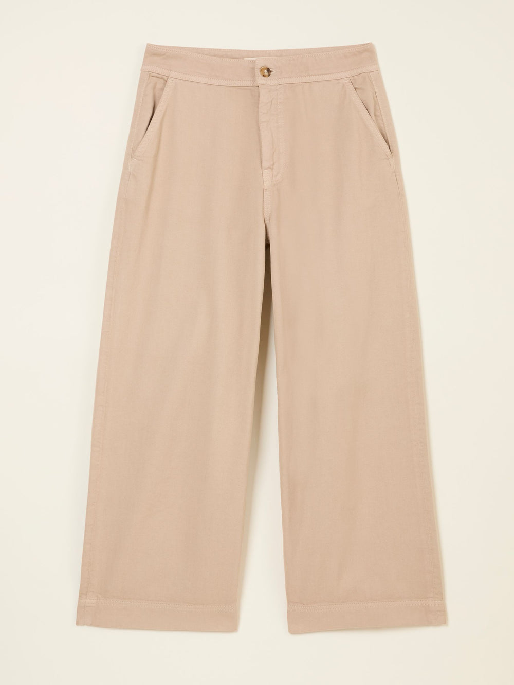 Hove Stone Wide Leg Crop Jeans