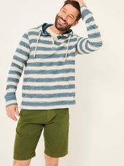 Trescowe Blue Stripe Half Zip Sweat