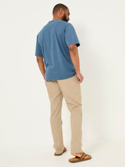 Natural Cotton Linen Straight Pull on Trousers