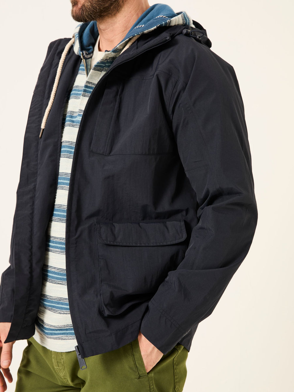 Navy Waterproof Lightweight Jacket