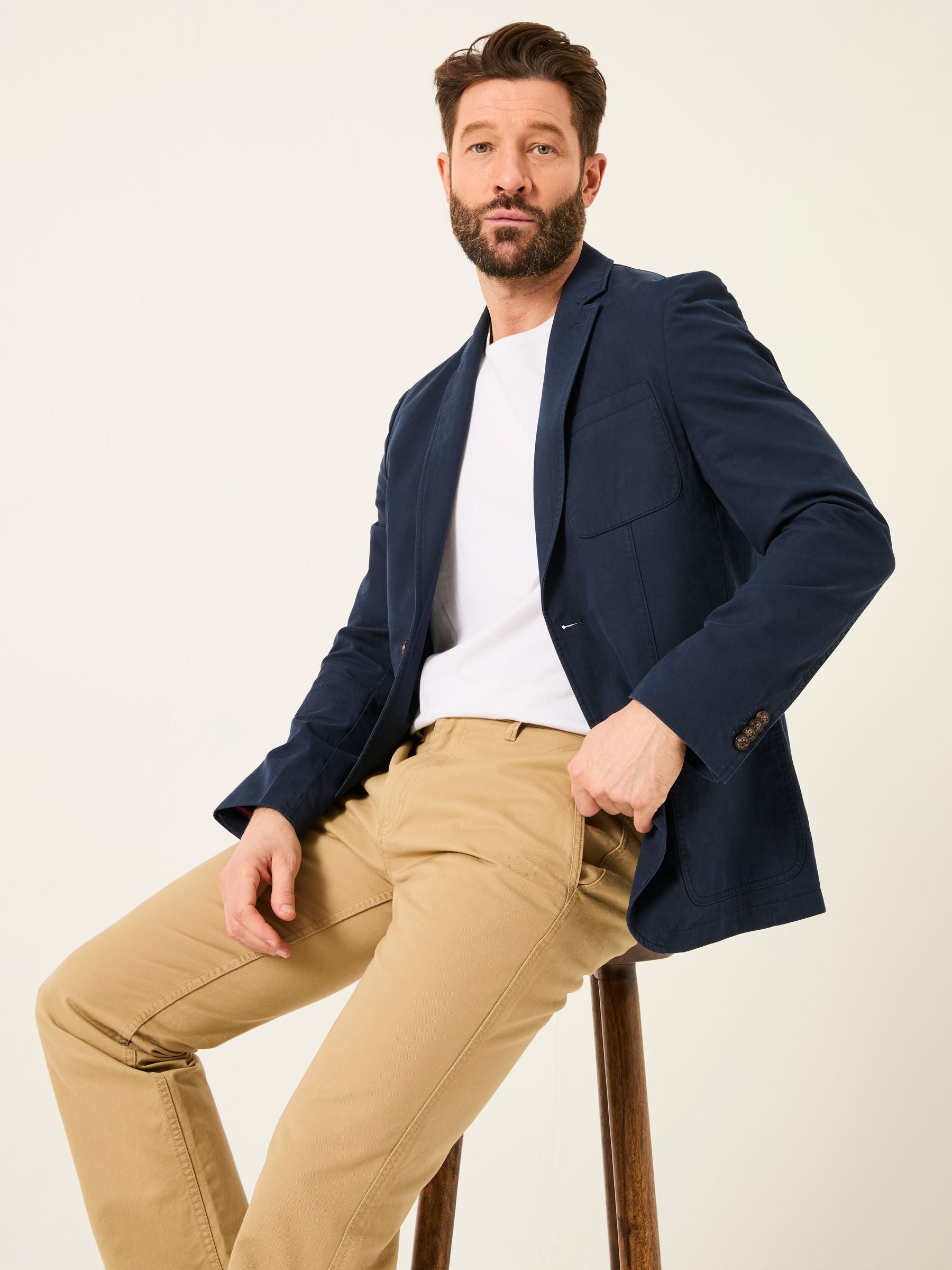 Chilworth Navy 100% Cotton Blazer