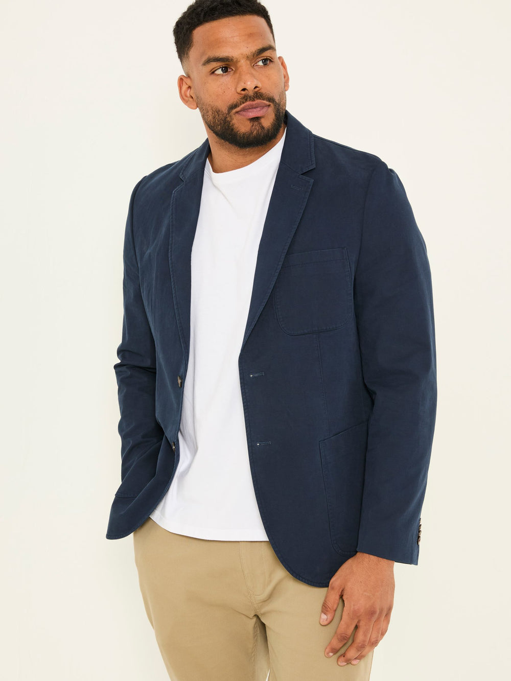 Chilworth Navy 100% Cotton Blazer