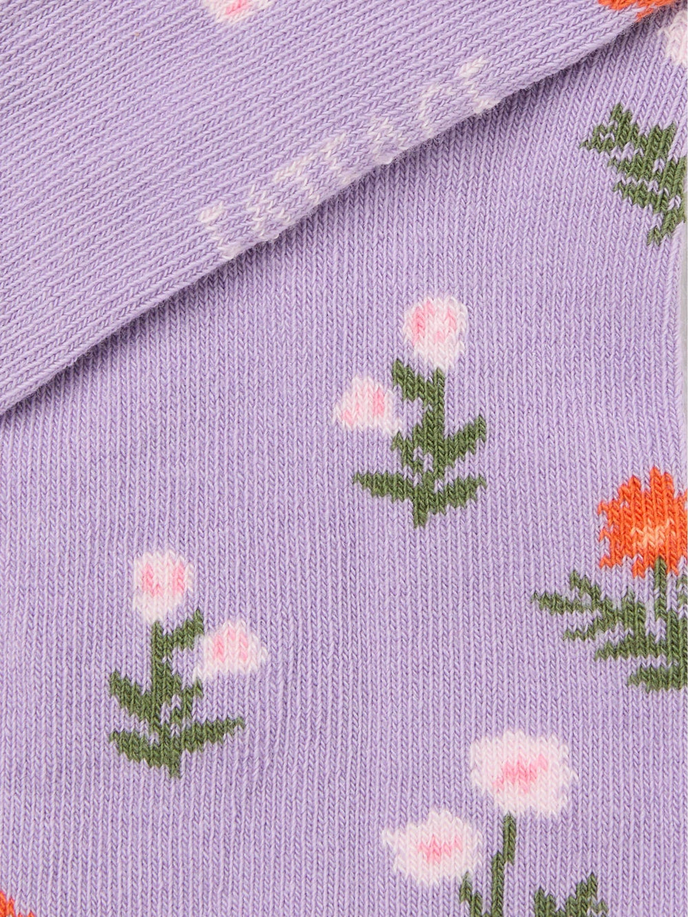 Lilac Purple Floral Trainer Socks