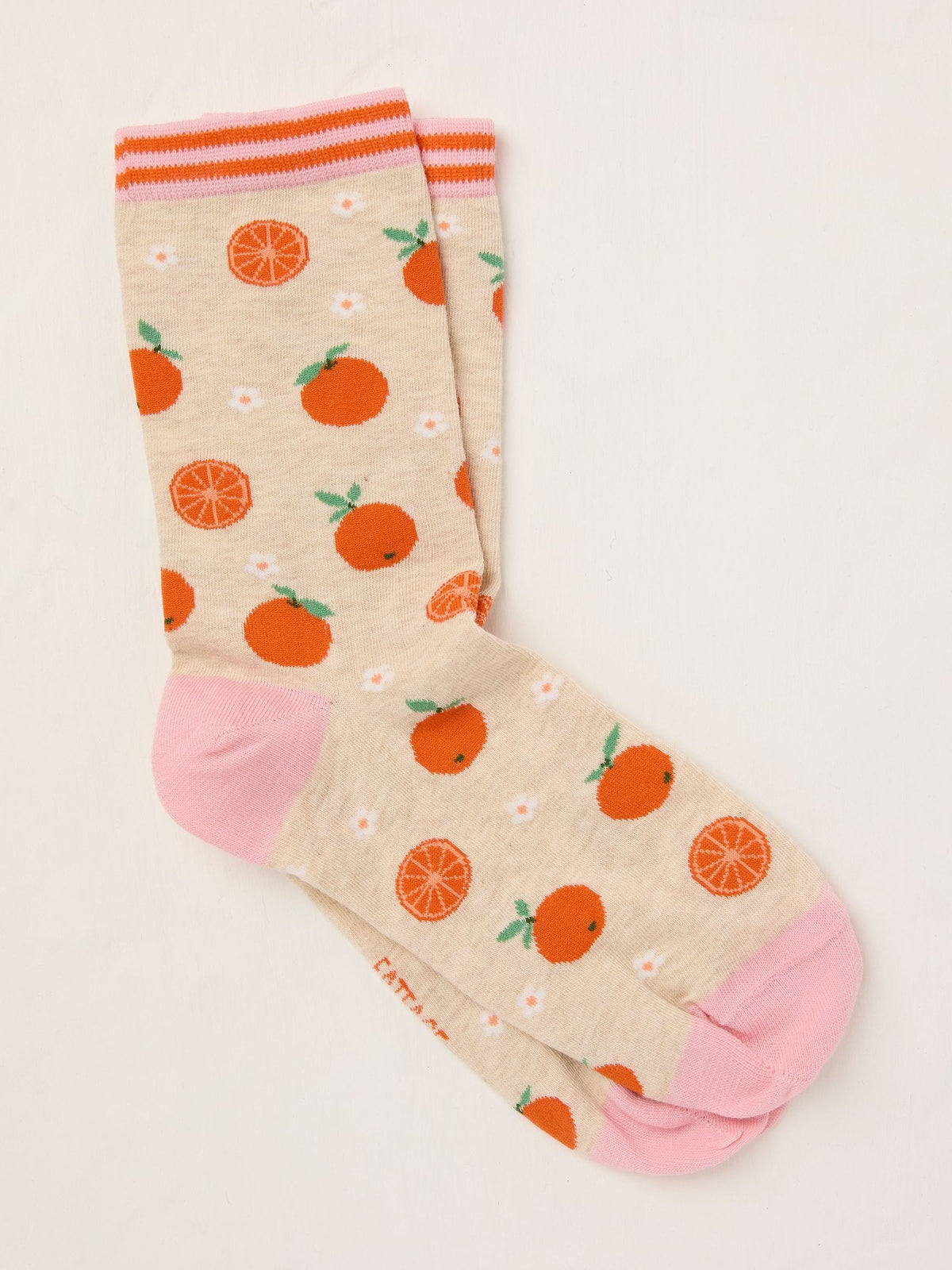 Oatmeal Orange Socks