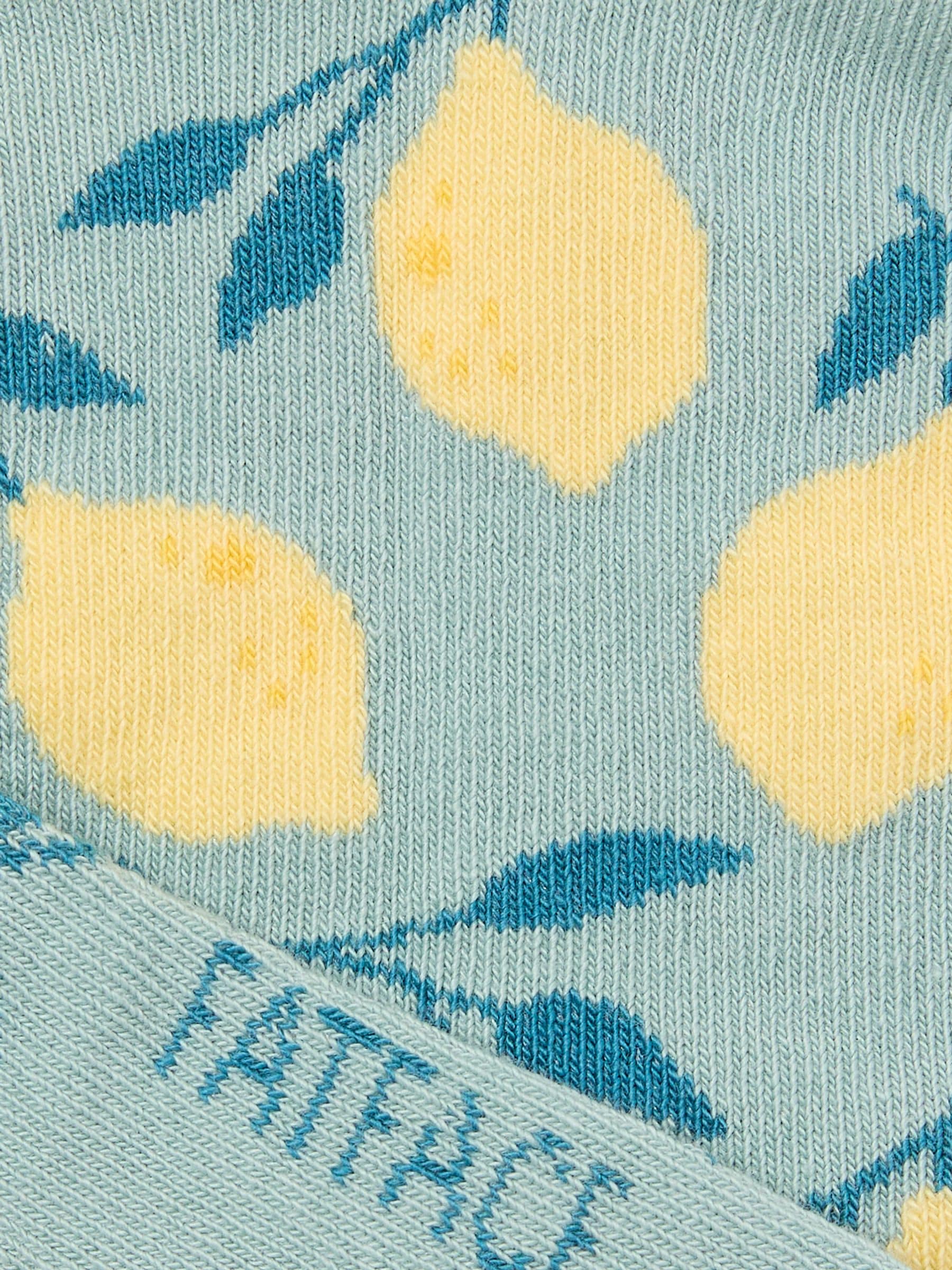 Green Lemon Trainer Socks