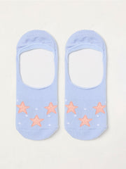 Blue Starfish Footsie Socks