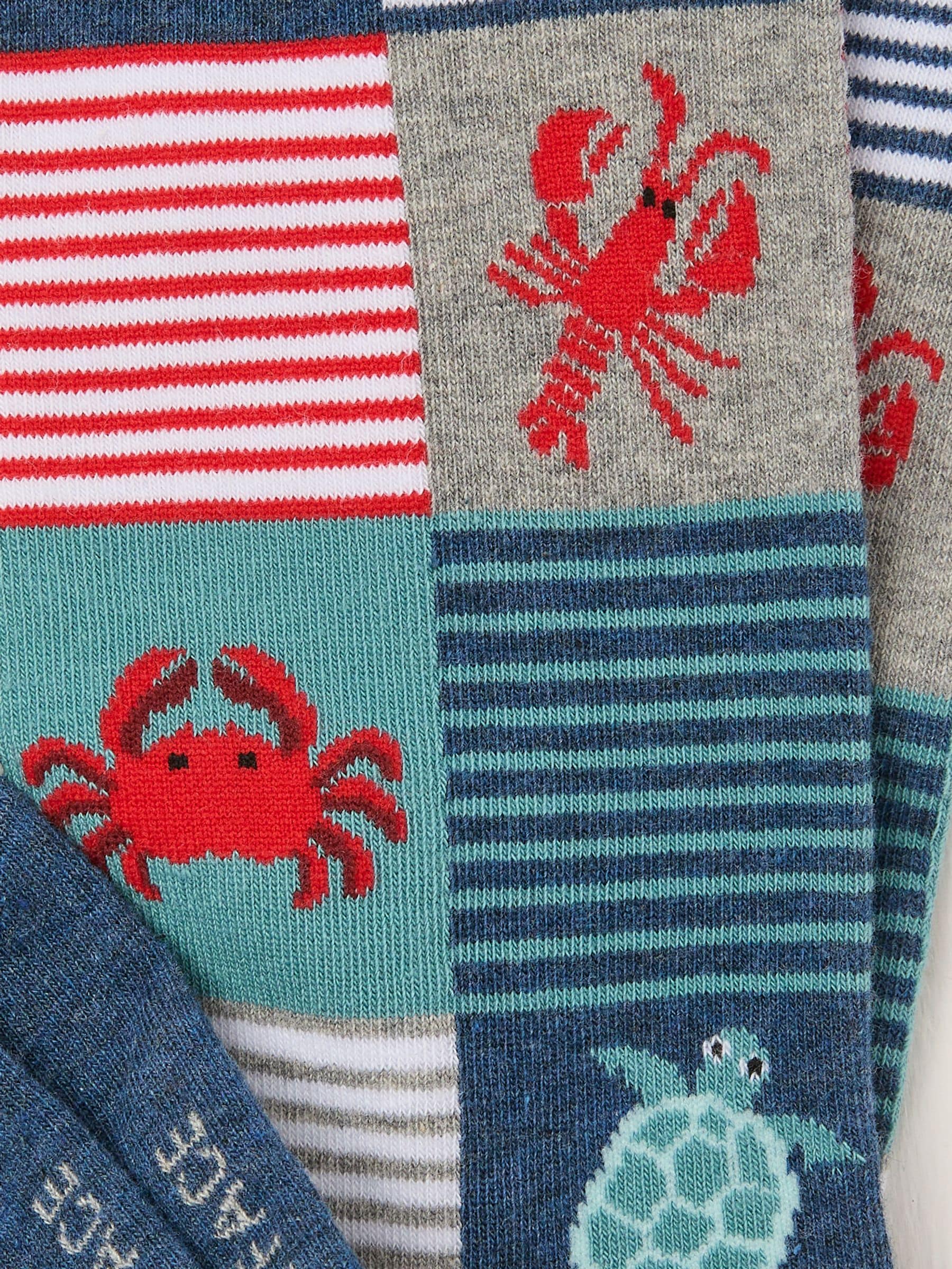 Grey Sealife Men's Socks