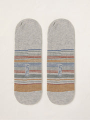 Grey Stripe Footsie Socks