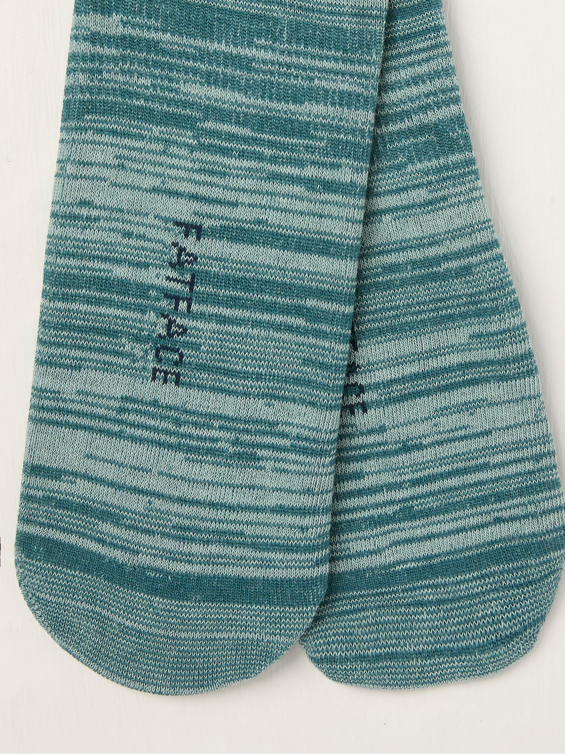 Teal Blue Footsie Socks