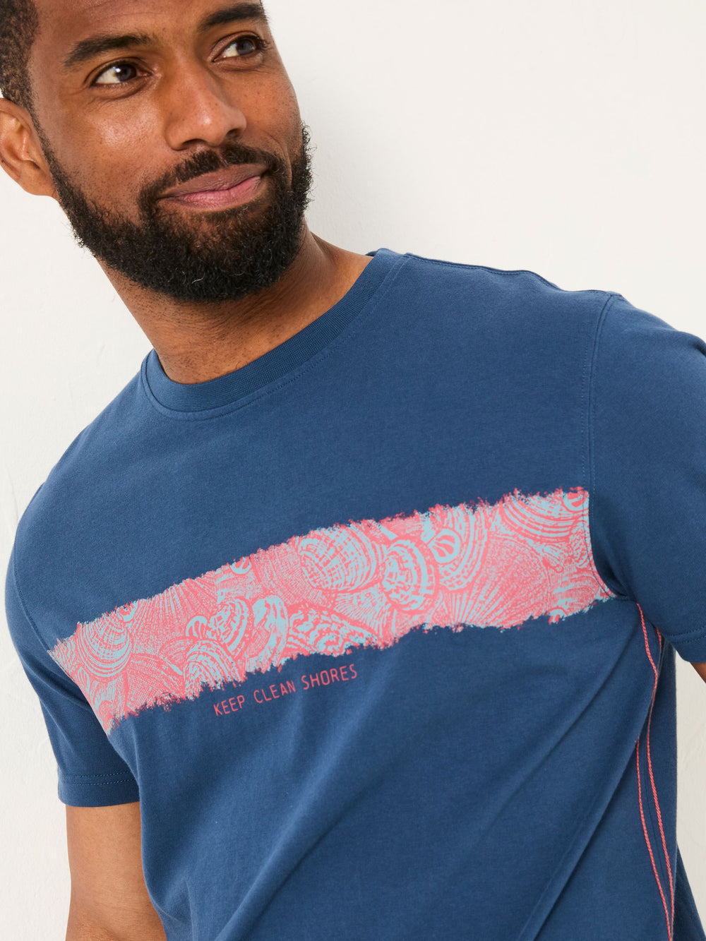 Navy MCS Chest Stripe Tshirt