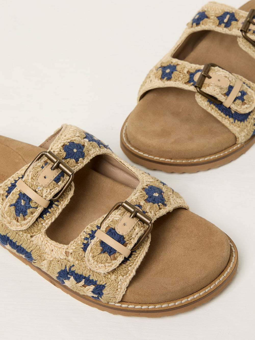 Blue Crochet Meldon Sandal