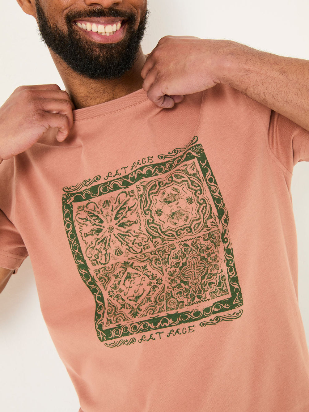 Dusky Pink Tile Print Tshirt
