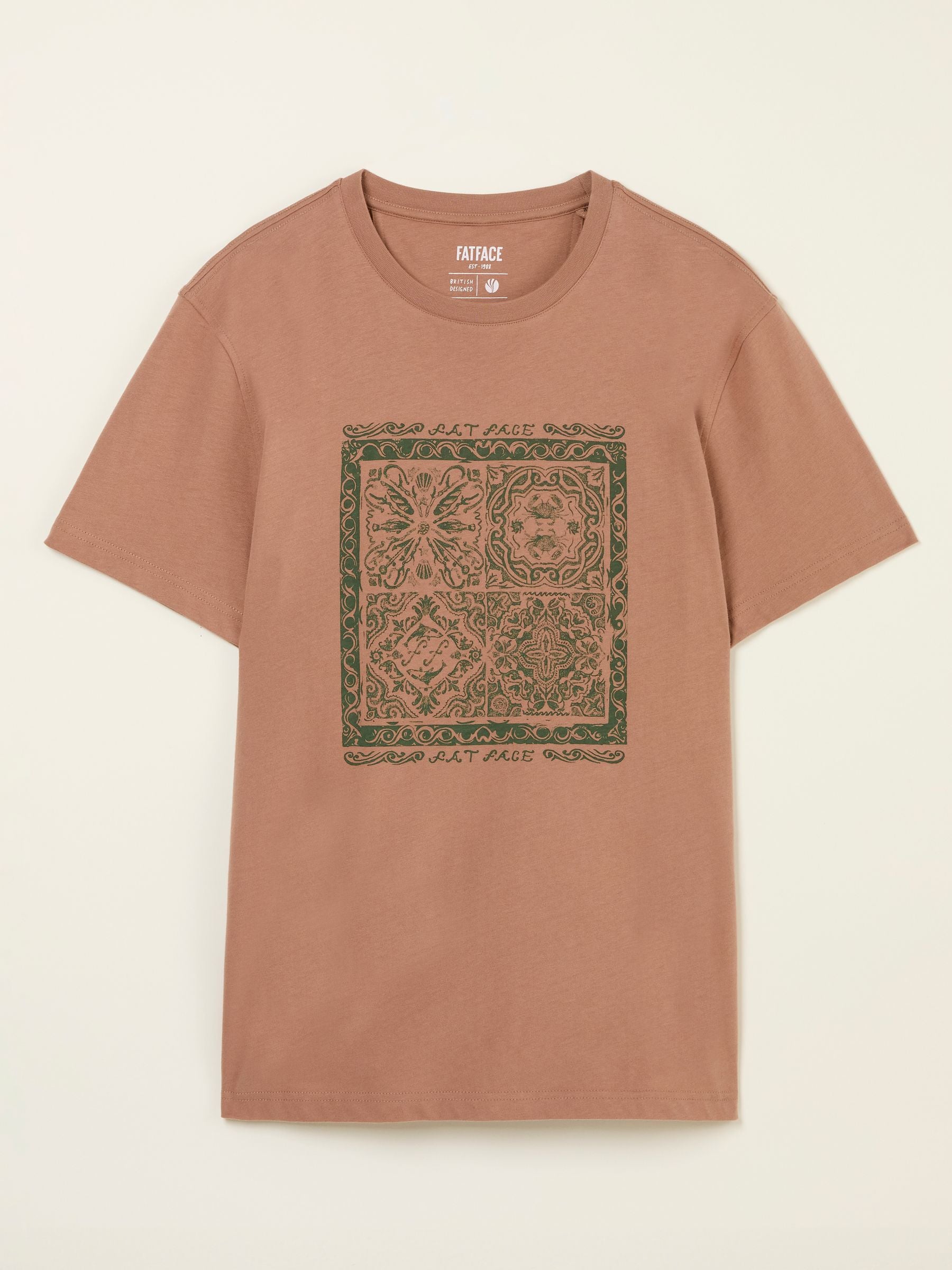 Dusky Pink Tile Print Tshirt