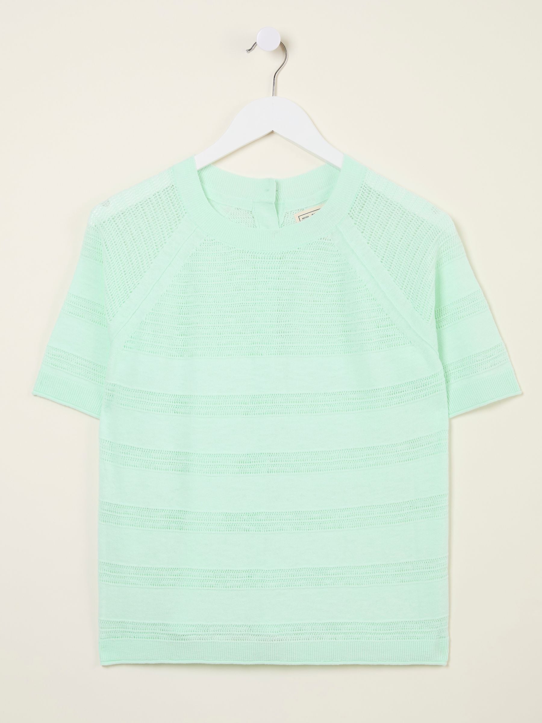 Zandra Mint Green Cotton Linen T Shirt