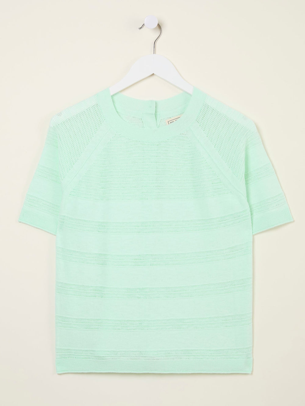 Zandra Mint Green Cotton Linen T Shirt