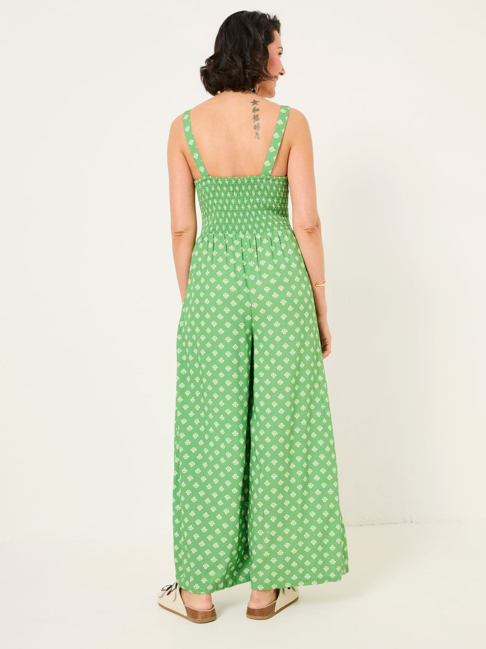 Ruby Mid Green Woodblock Ruby Jumpsuit