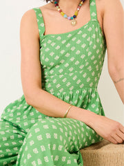 Ruby Mid Green Woodblock Ruby Jumpsuit
