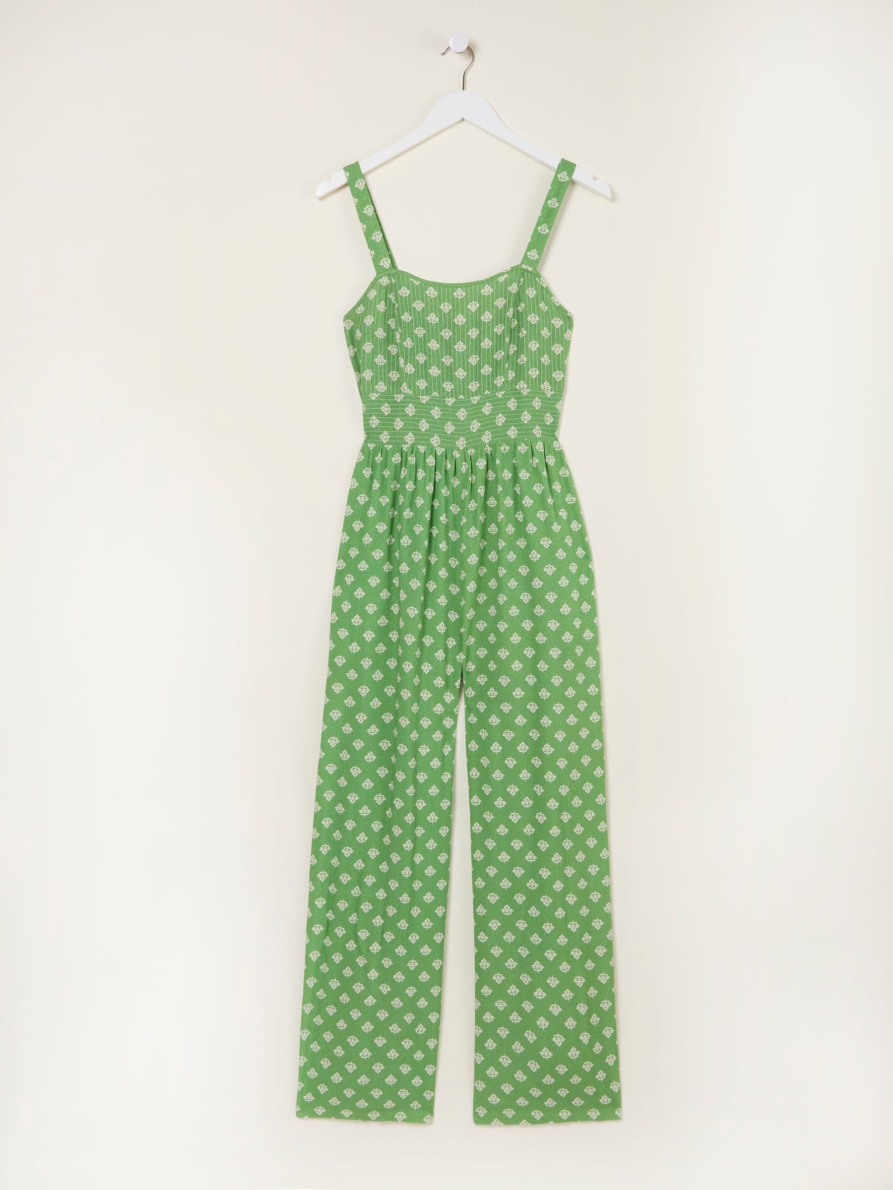 Ruby Mid Green Woodblock Ruby Jumpsuit
