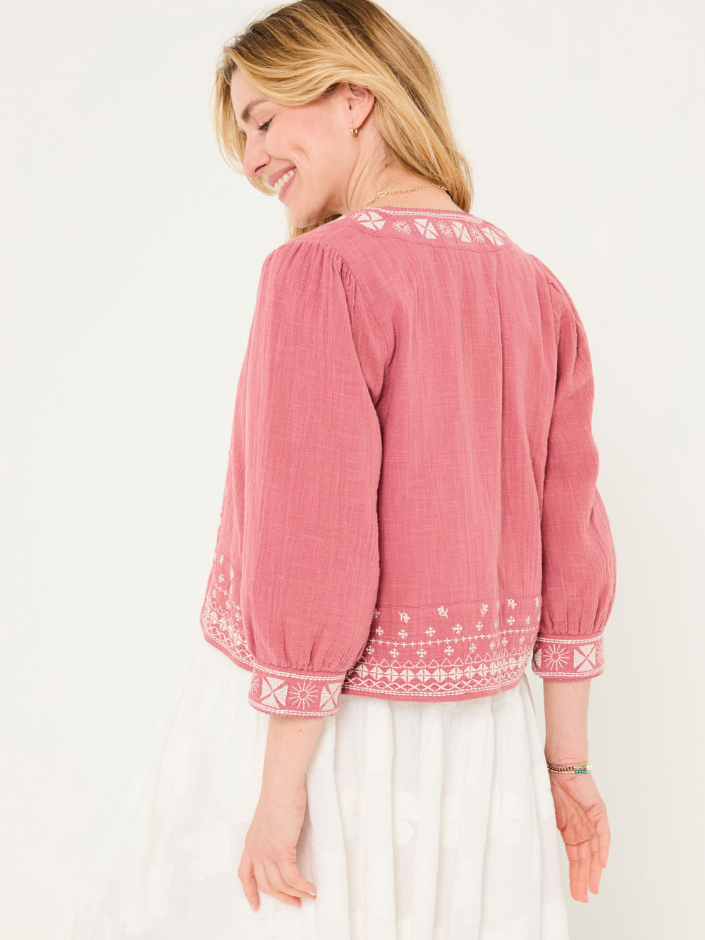 Zoe Pink Embroidered Jacket