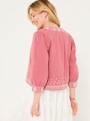 Zoe Pink Embroidered Jacket