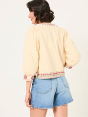 Zoe Ivory Embroidered Jacket