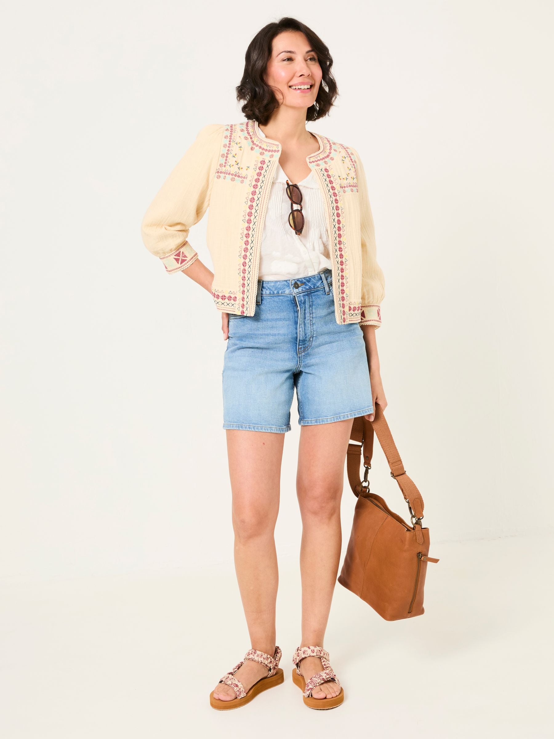 Zoe Ivory Embroidered Jacket