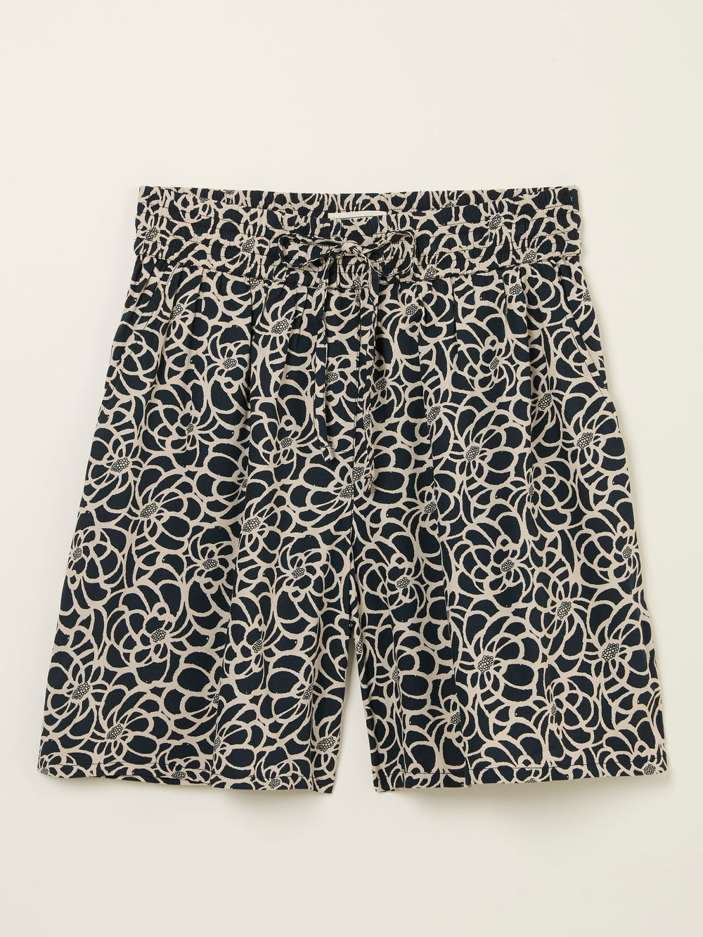 Anna Black Shibori Long Flippy Shorts