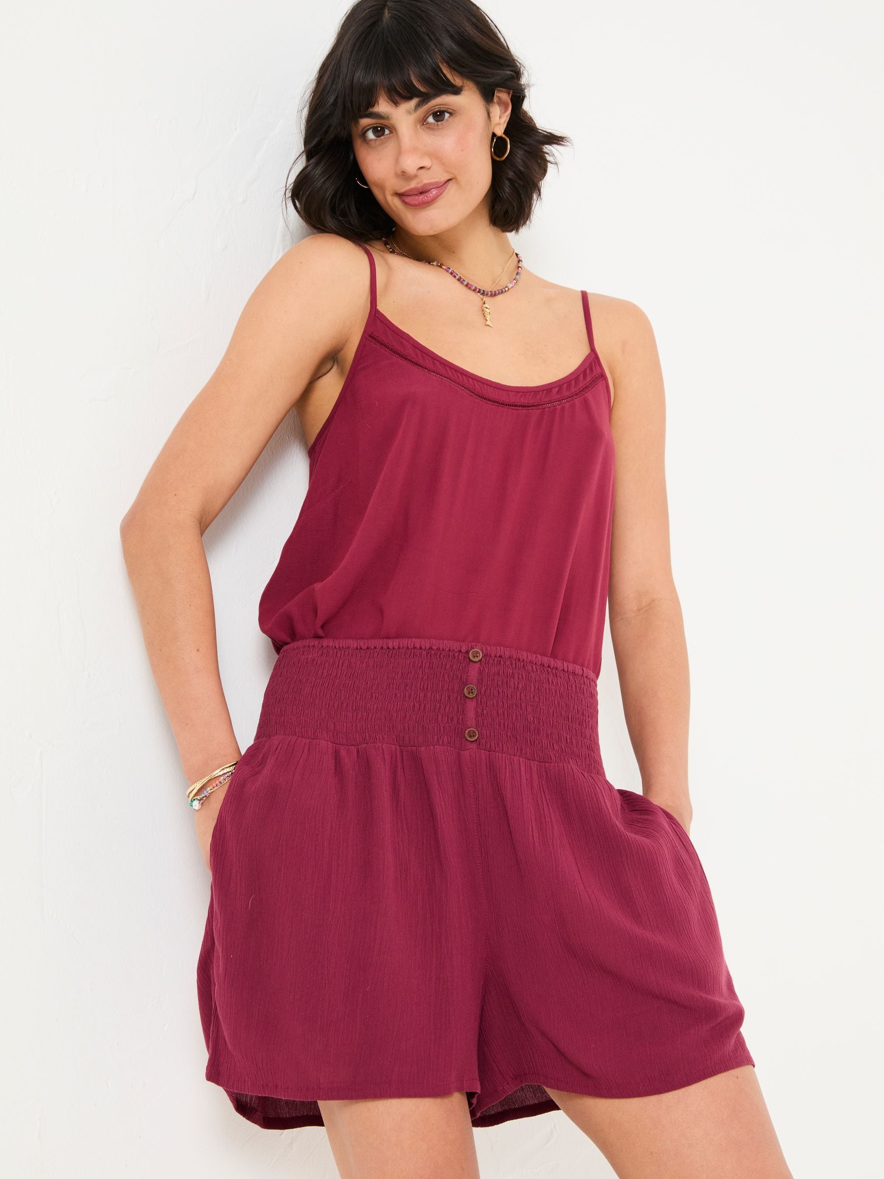 Rylee Burgundy Red Flippy Shorts