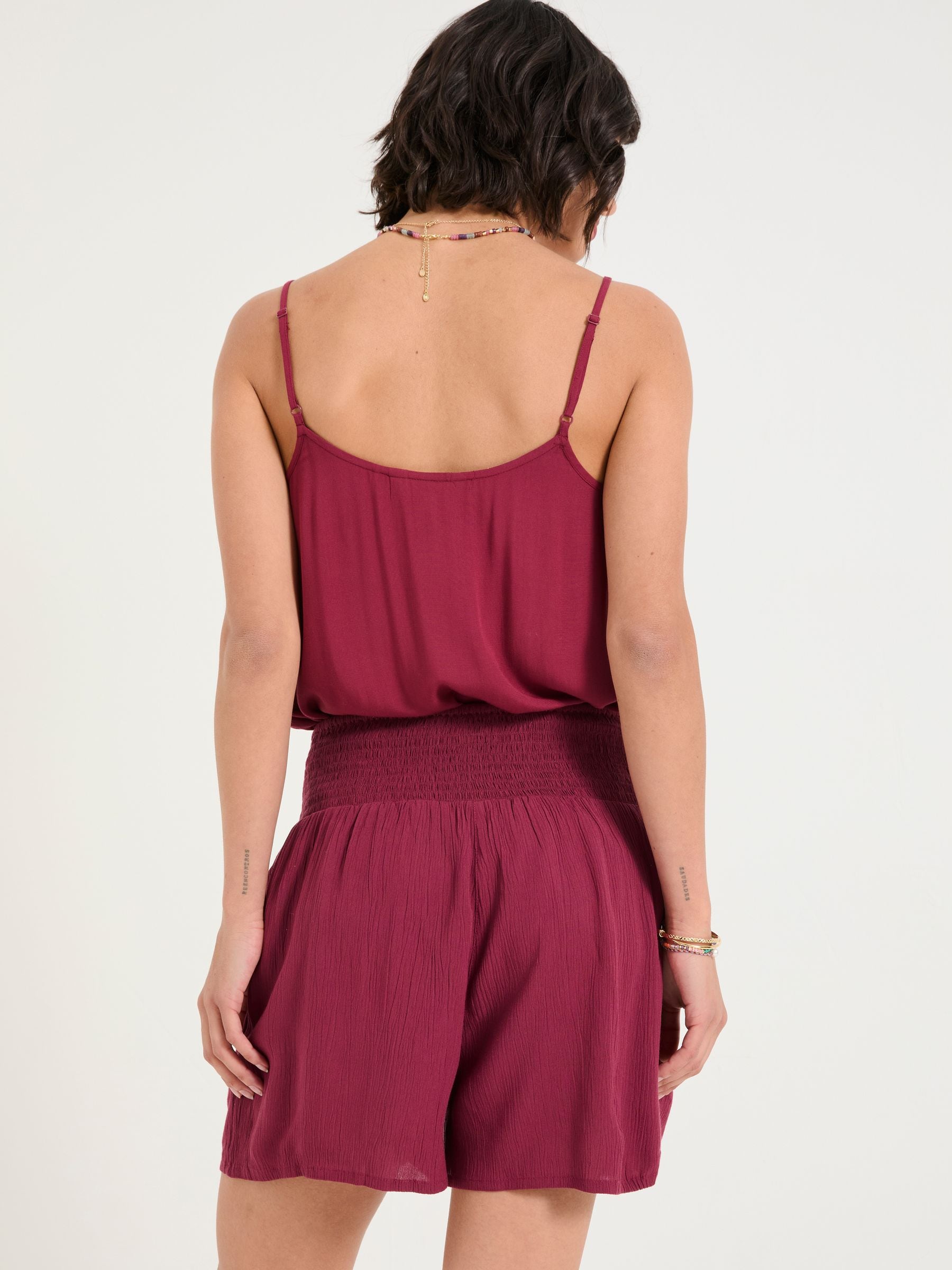 Rylee Burgundy Red Flippy Shorts