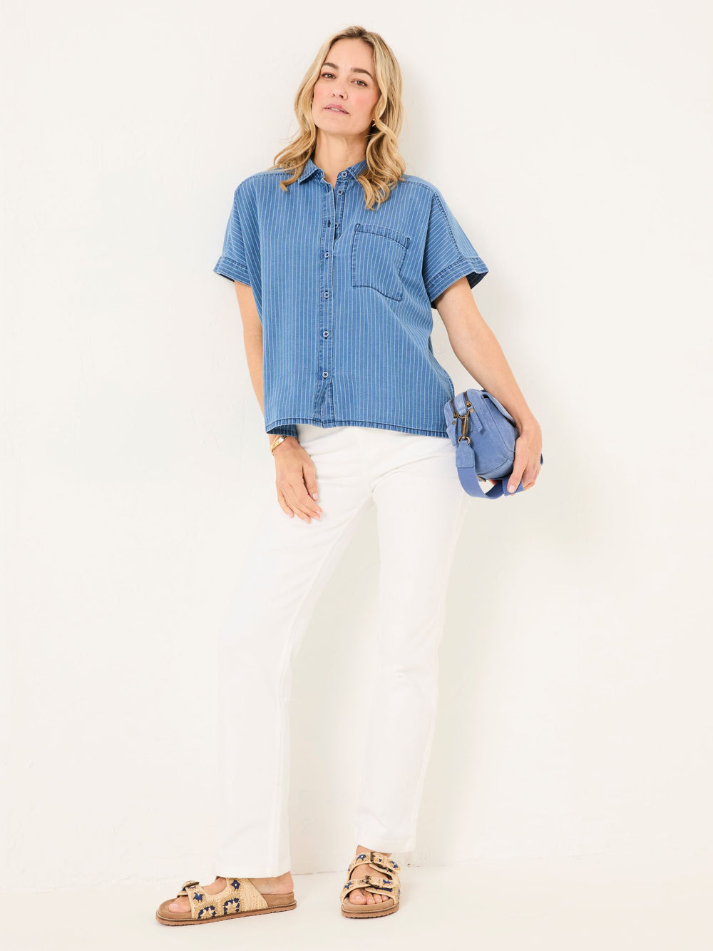 Sanchez Blue Denim Stripe Shirt