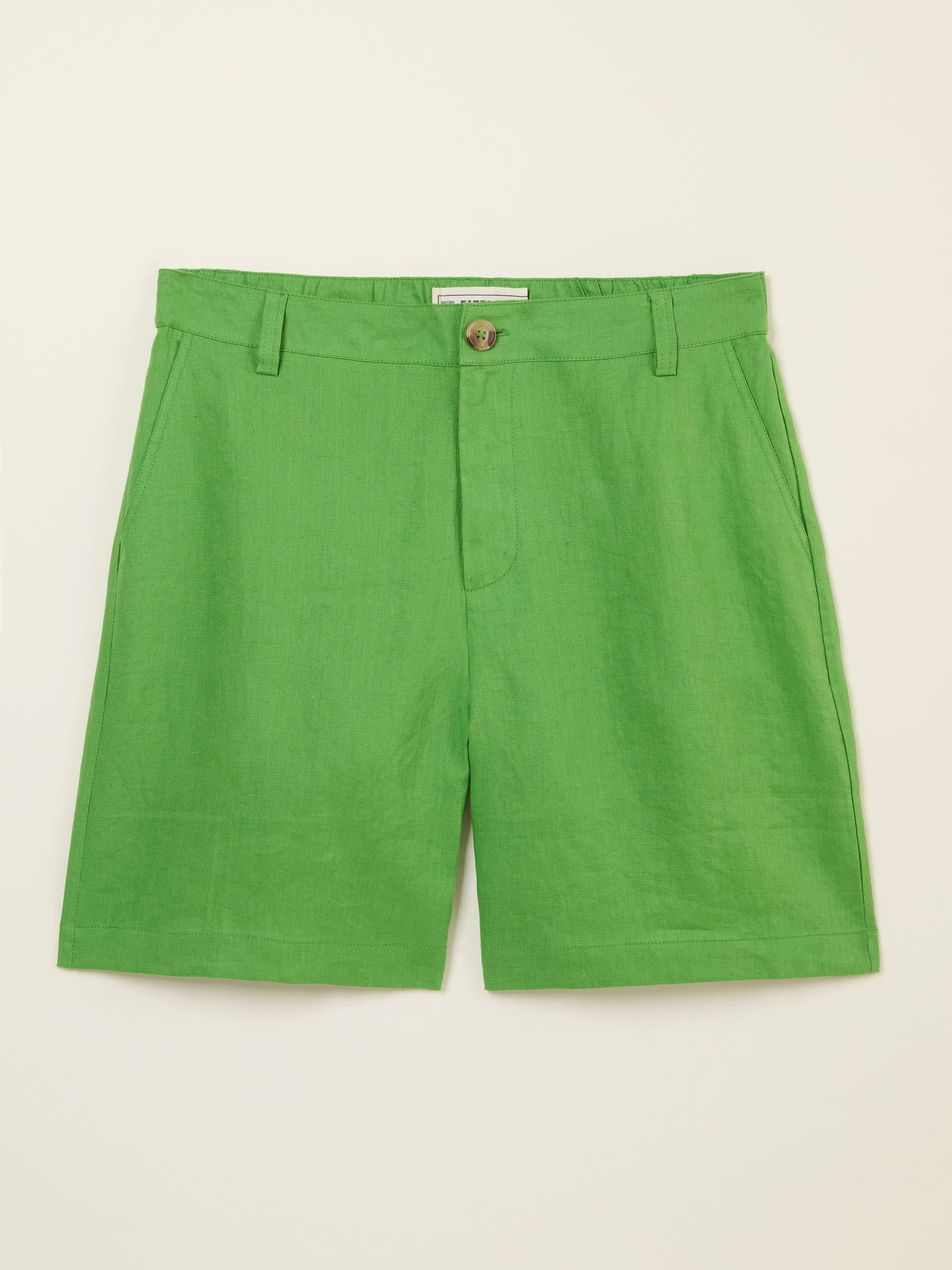 Nell Green Linen Shorts