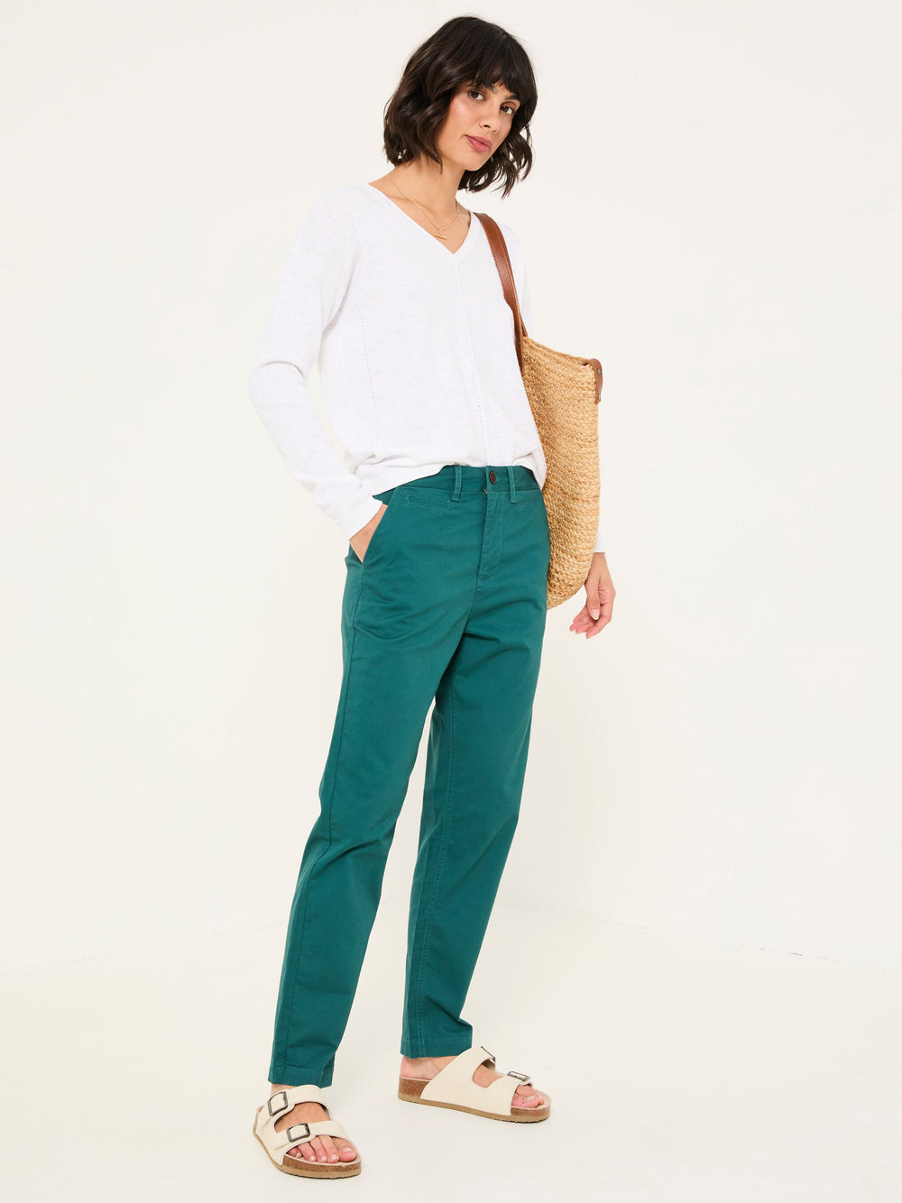 Rye Teal Blue Chino Trousers