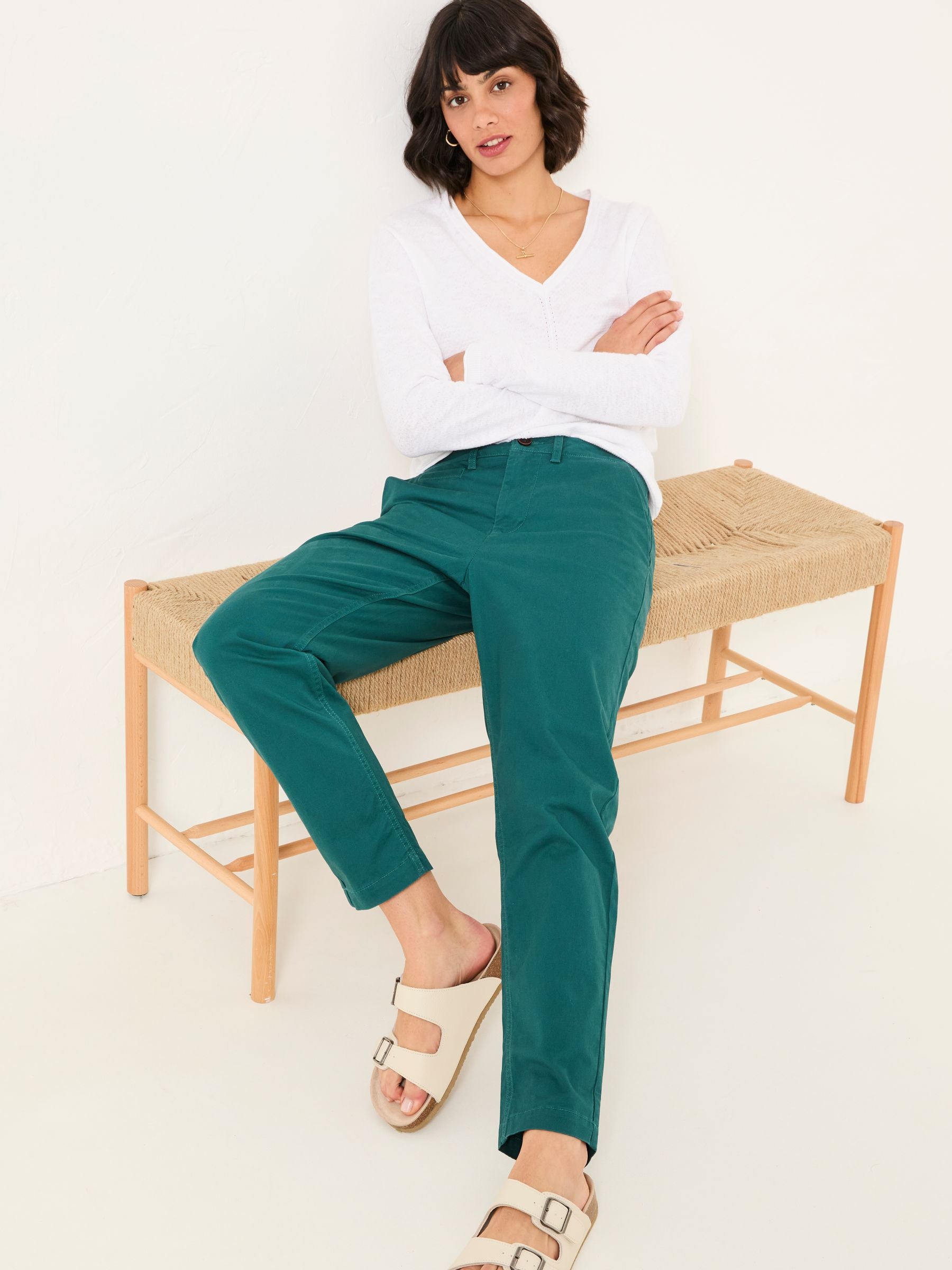 Rye Teal Blue Chino Trousers