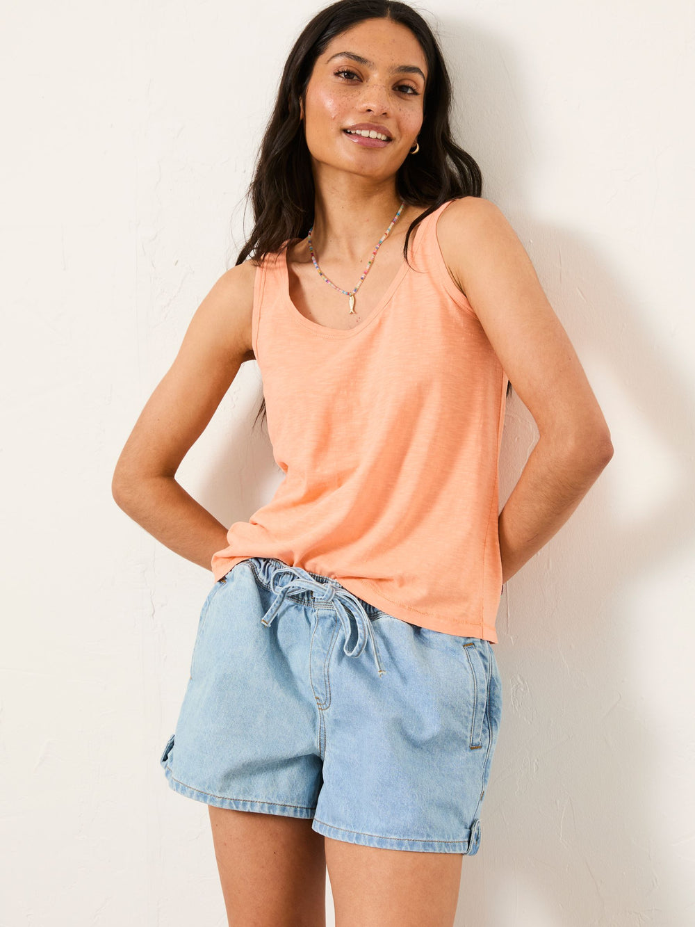 Bella Peach Pink Vest Top
