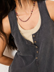Tara Charcoal Grey Dungarees